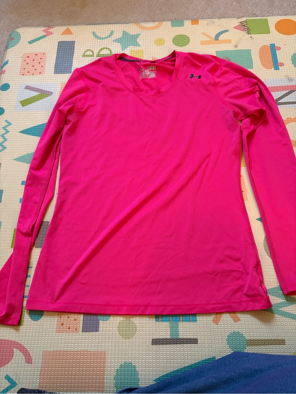Under Armour Women's Bright Pink Long Sleeve Athletic Tee